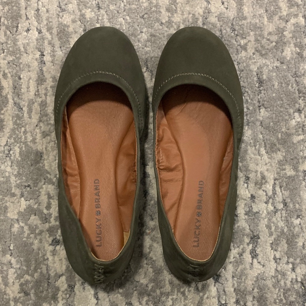Lucky Brand Women's Green Ballet Flats